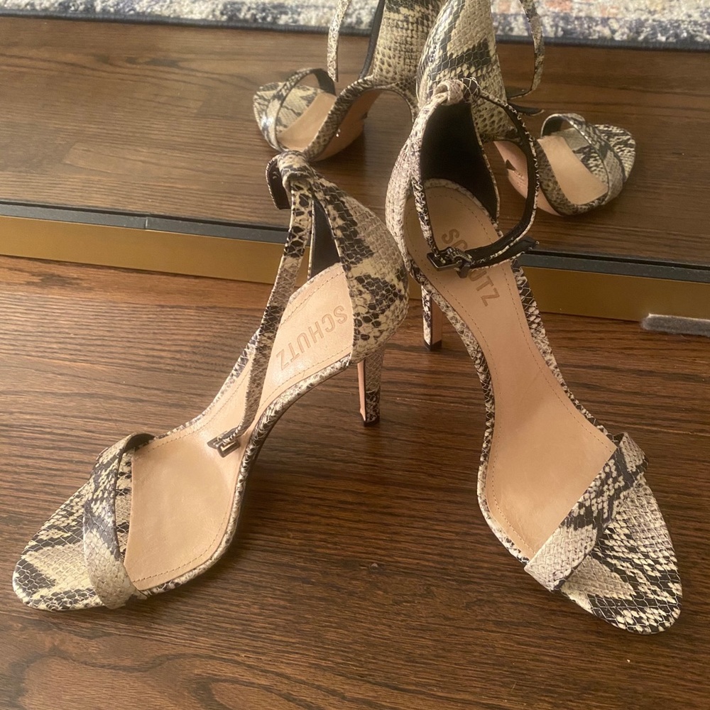 Schutz Cadey Lee Heel in Snakeskin